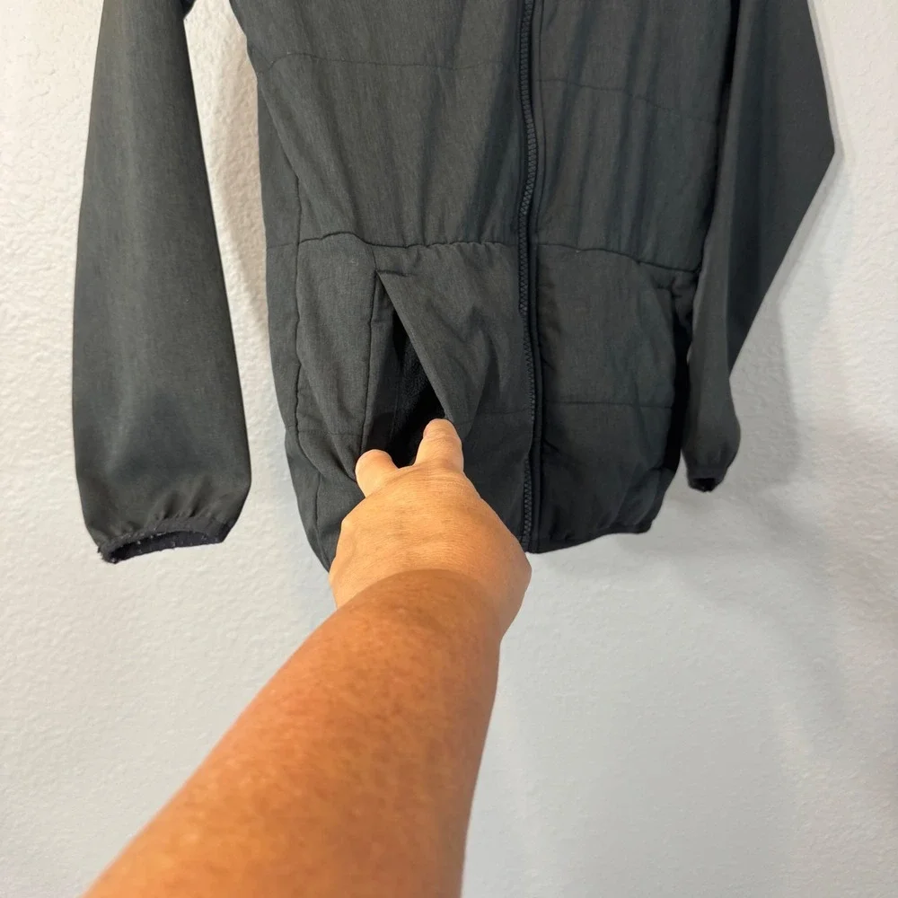 Columbia Boy's Size M 10/12 Black Hooded Fleece Lined Full Zip Softshell Jacket